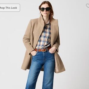 J. Crew City Coat in Wool Heather Acorn